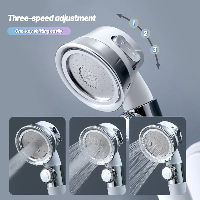 ZhangJi Rainfall Filter Balls Shower Head High Pressure Mist Hose Massage Water Saving SPA Hose Adjustable Bathroom Accessories