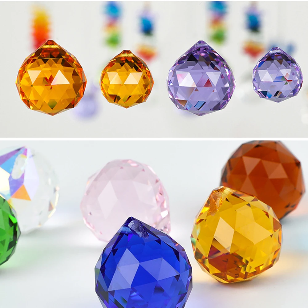 20MM crystal ball sun catcher chandelier pendant rainbow maker DIY bead curtain hanging ornament