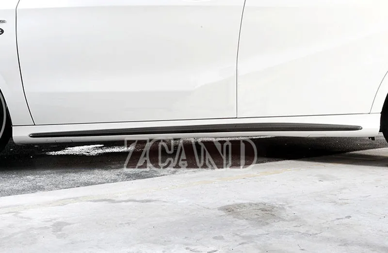 Настоящие Углеродные волокна OE-style боковые юбки подходят для Benz A-CLASS W176 A176 A250 A200 A45 Amg Pakage 1 пара