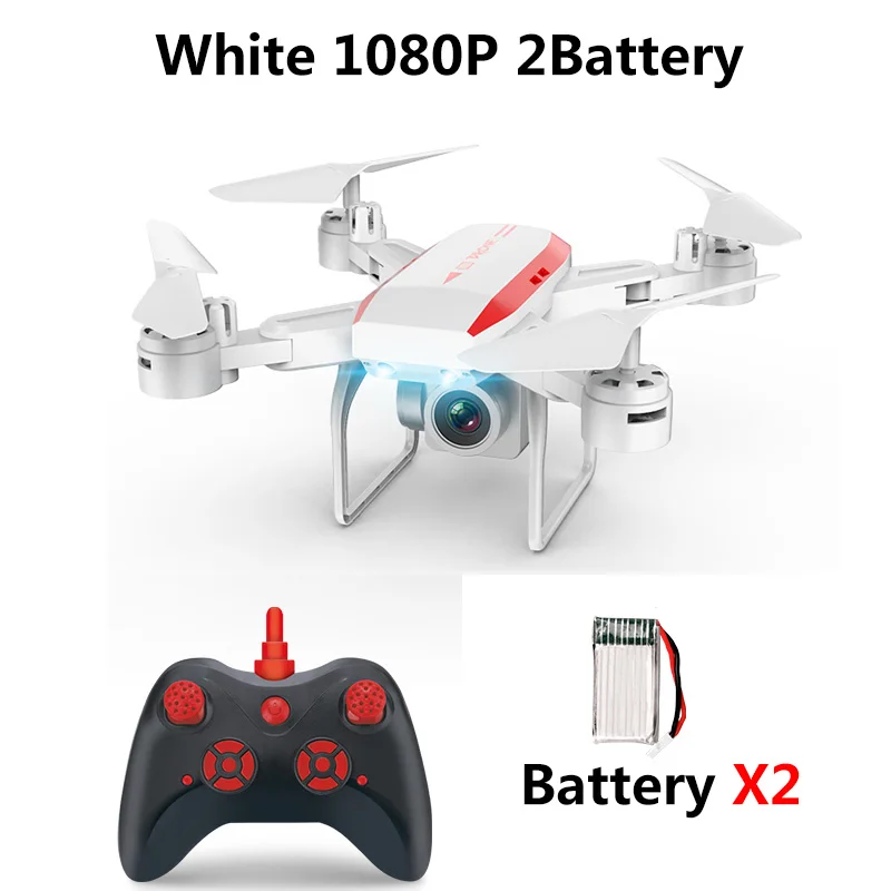 KY606D Дрон 4K вертолет с ДУ Дроны с камерой HD долгое время полета RC gps Квадрокоптер WiFi fpv Квадрокоптер складная игрушка - Цвет: White 1080P 2B