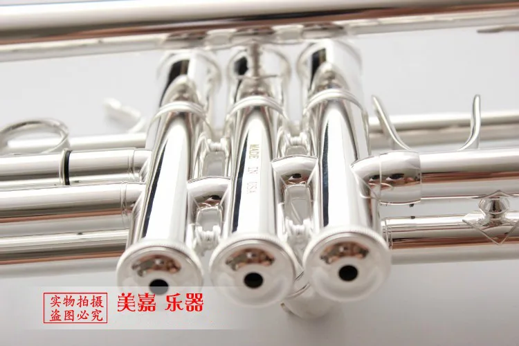 New AB-190S Bb Trumpet High Quality Brass Silver Plated Musical Instrument Bb Trumpet With Mouthpiece Gloves Case