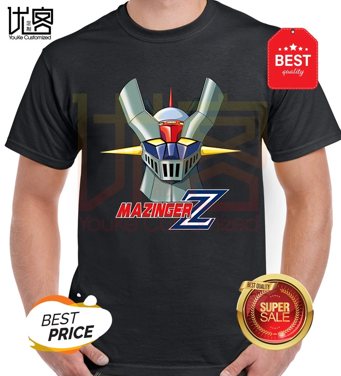 Новое поступление 2020 Мужская футболка с аниме Mazinger Z 03 индивидуальная из 100%