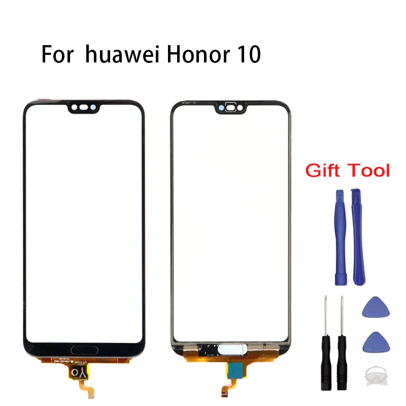 Huawei Honor 10 панель сенсорного экрана Переднее стекло Внешний датчик дигитайзер для