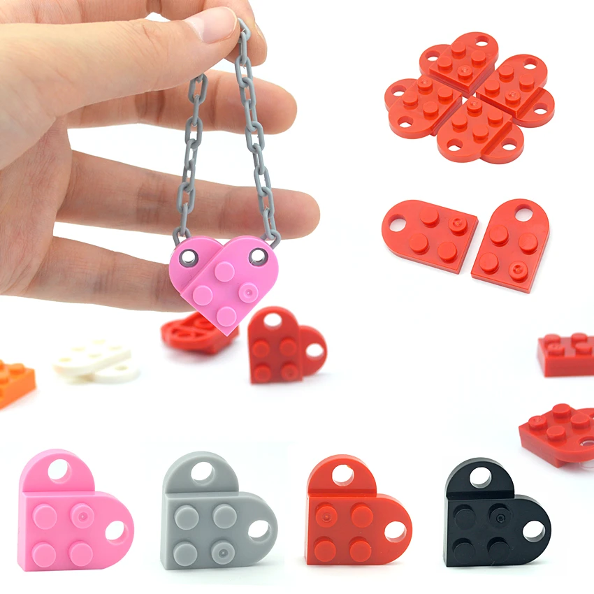 DIY Building Blocks 3176 Modified 2 x 2 Assemble Particles With Hole MOC Parts Heart Model Bricks Educational Creative Toy coogam puzzle