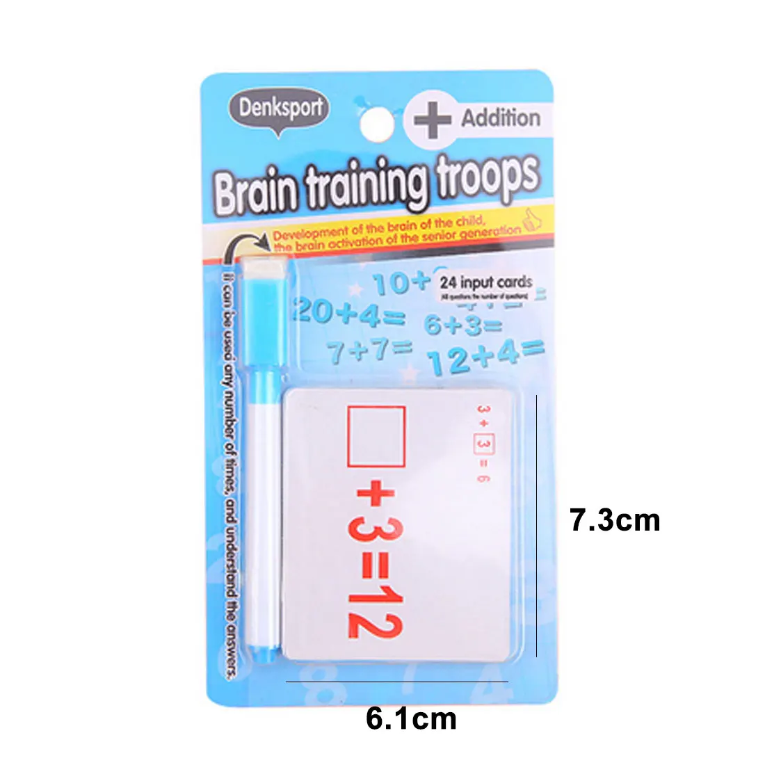 Mathematics Teach Card with Erasable Pen Math Educational Toys for Children Preschool Tool Kindergarten Games