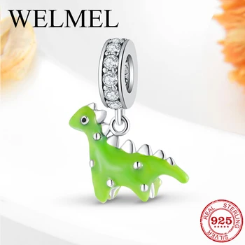 

925 Sterling Silver DIY fashion Ancient dinosaurs Cute Pendant Beads Fit Original European Charm Bracelet Jewelry making