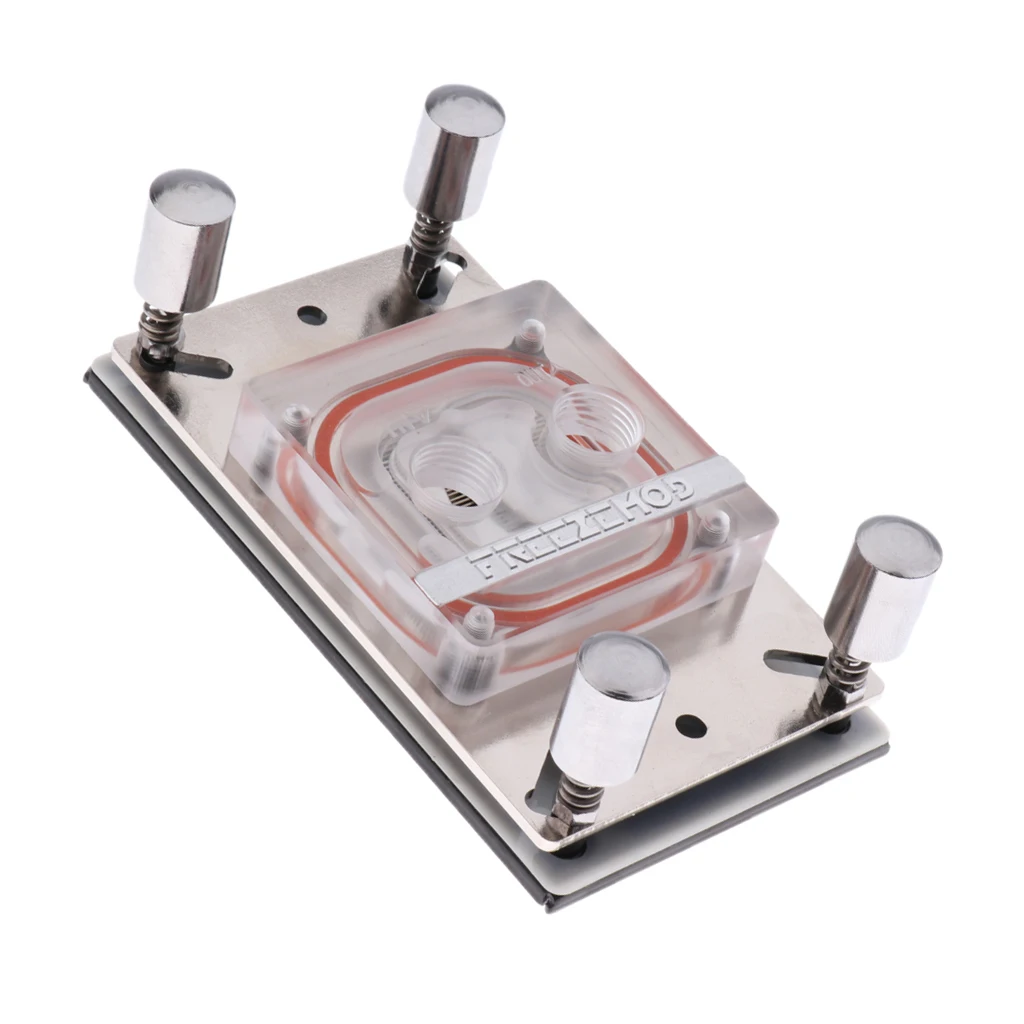 Acrylic PC CPU Water Cooling Block Waterblock Copper Base Cool Inner Channel