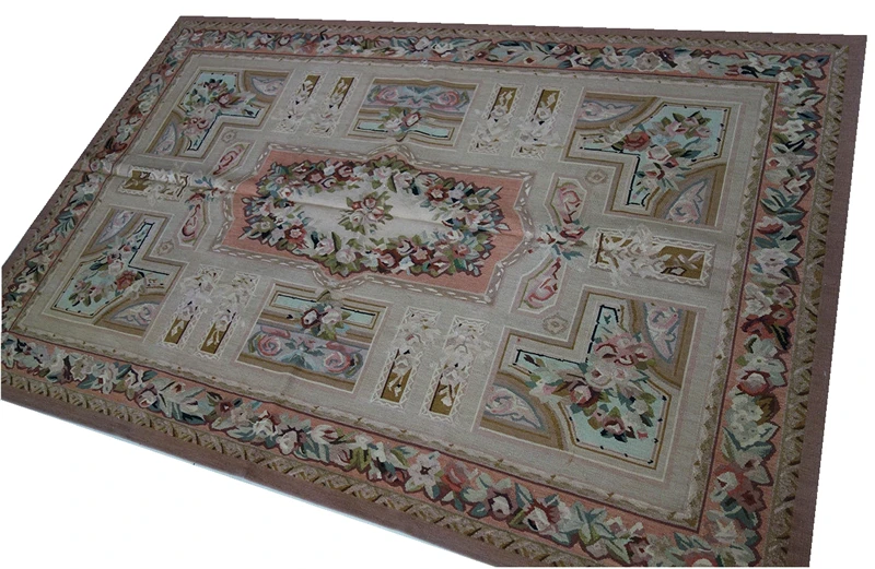 Ковер aubusson ручной работы, винтажная панель, антикварная, 19 век, список