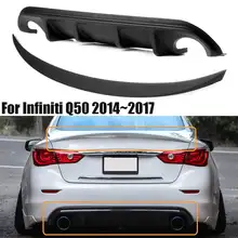 2pcs for AQ Style Rear Bumper Diffuser for JDM Style Trunk Spoiler For Infiniti Q50