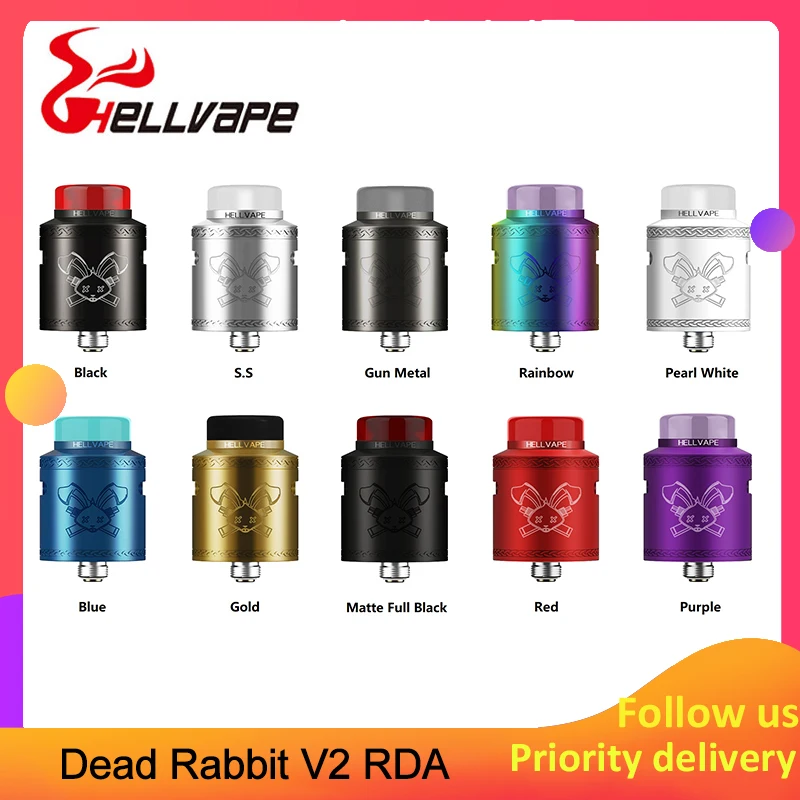Helvape Dead Rabbit V2 BF RDA бак с 24 мм диаметром атомайзером Vape и регулируемой боковой