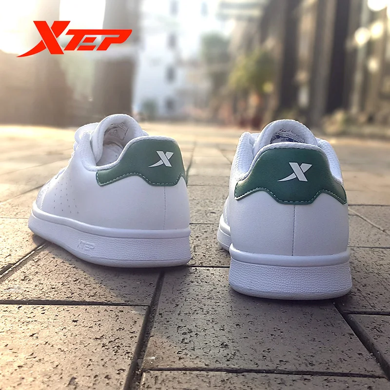 Xtep Мужская и женская обувь для скейтбординга пара кожаных кроссовок унисекс