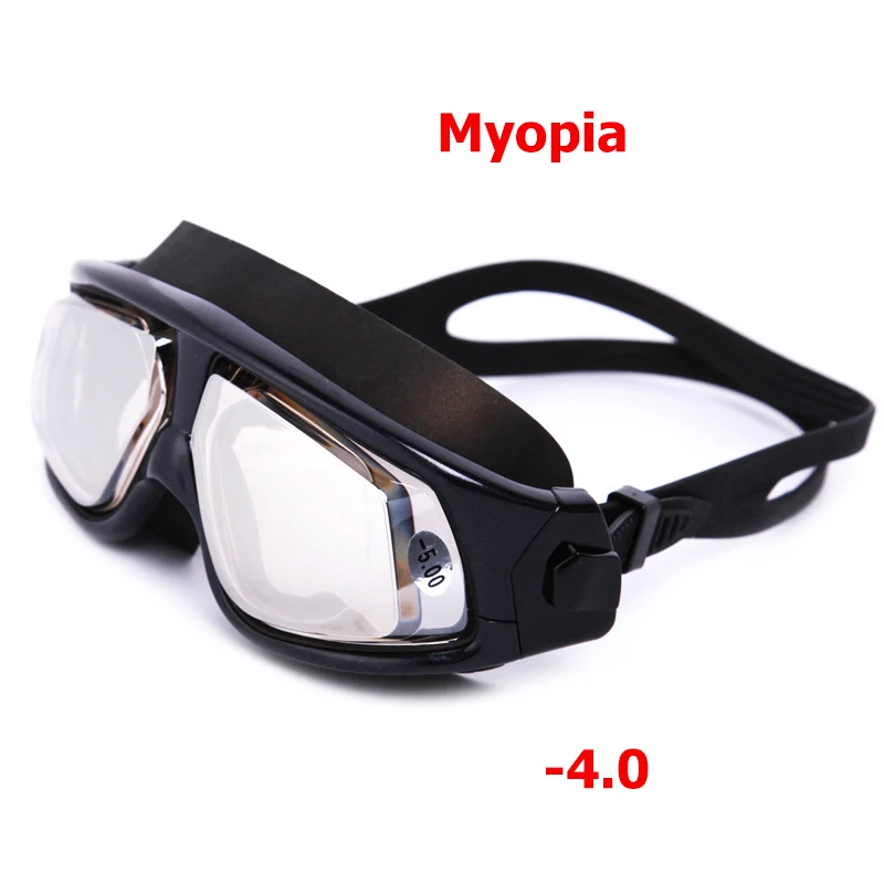 Men women Swimming Anti Fog UV Protection Diopter Swim Goggles with Prescription Waterproof Large Frame Myopia swimming Glasses 3