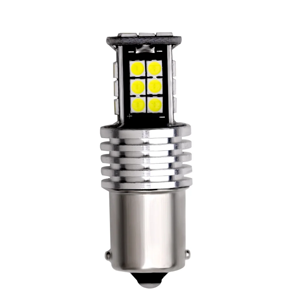

2PCS Car LED Light High Brightness Corner Light Bulb Brake Light 3030 Turn Signal White Light Universal Aluminum 12-24V Yes,