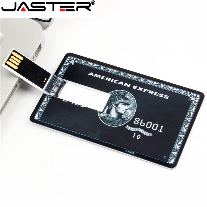 Флэш накопитель JASTER для кредитной карты USB 8 ГБ 4 16 2 0 флэш 32 64 с реальной емкостью