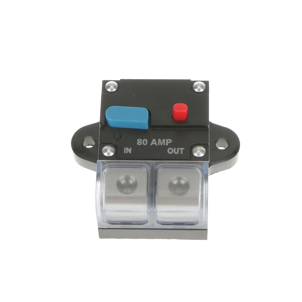 High Current 80 Amp 0 or 4 Gauge AWG Circuit Breaker 12 Volt Car Audio Fuse