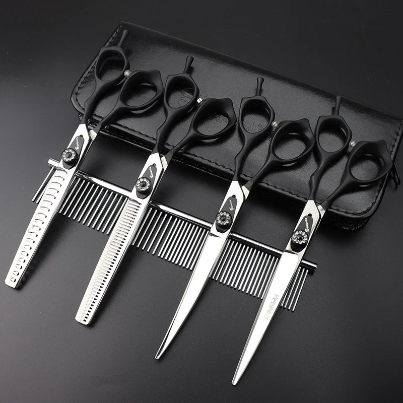 

7 inch pet grooming scissors cat and dog hairdressing tools cutting and thinning professional suit