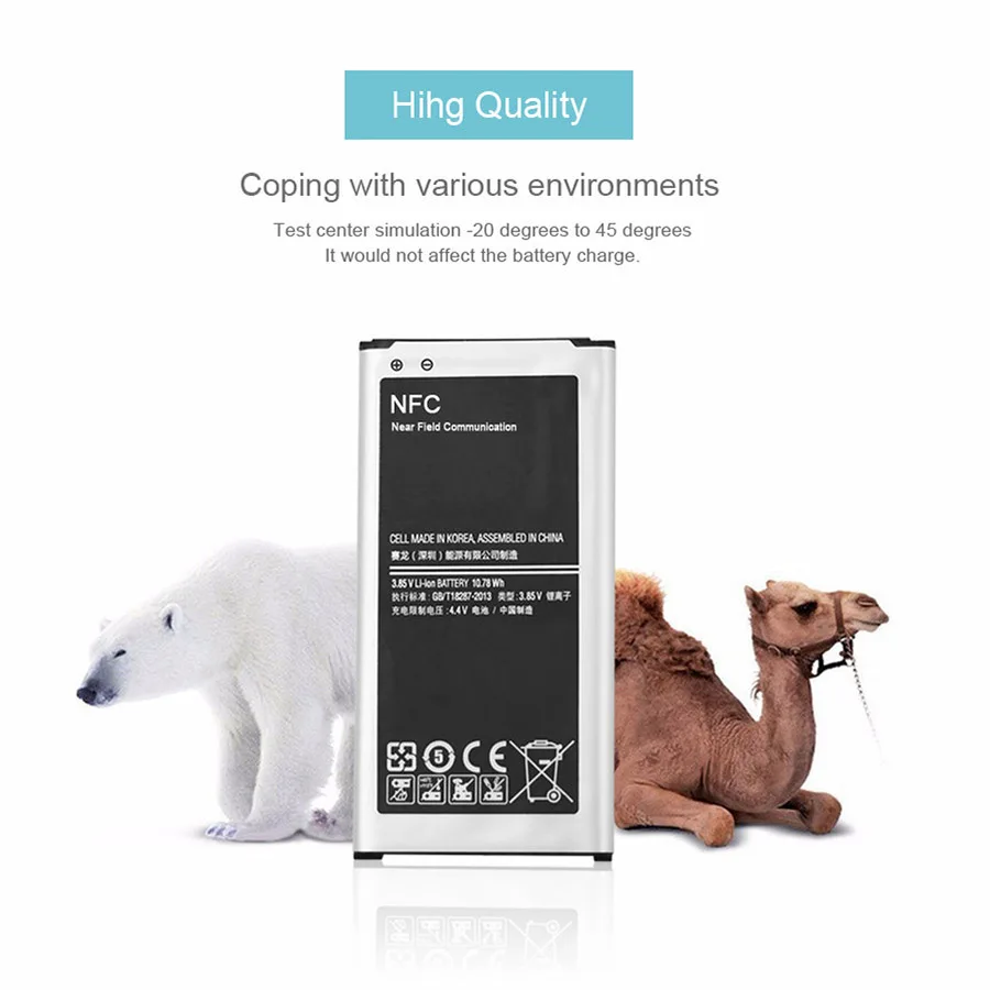 PINZHENG батарея телефона для Samsung Galaxy S5 i9600 G900S G900F EB BG900BBC Замена батареи мобильного