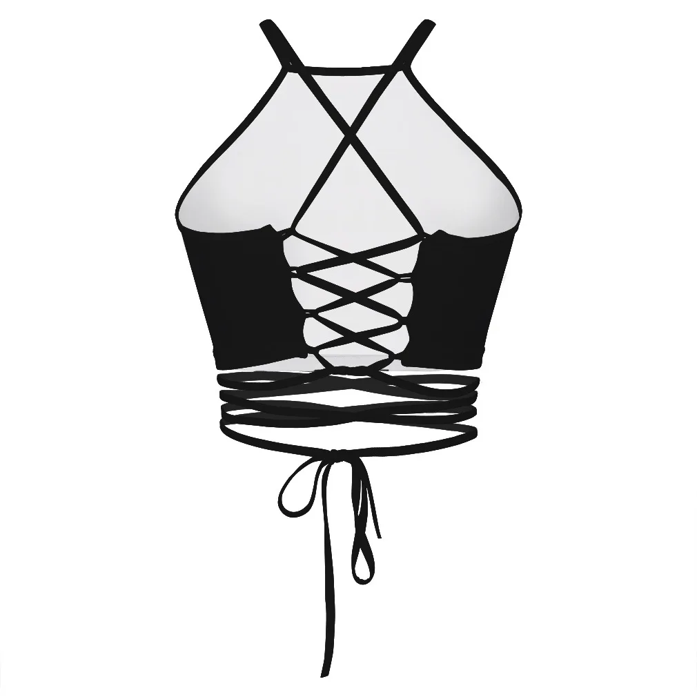 New Summer Sexy Cartoon Naruto Printed Girl Vest Tanks Slim Fitness Cross Bandage Women Camis Crop Tops Streetwear