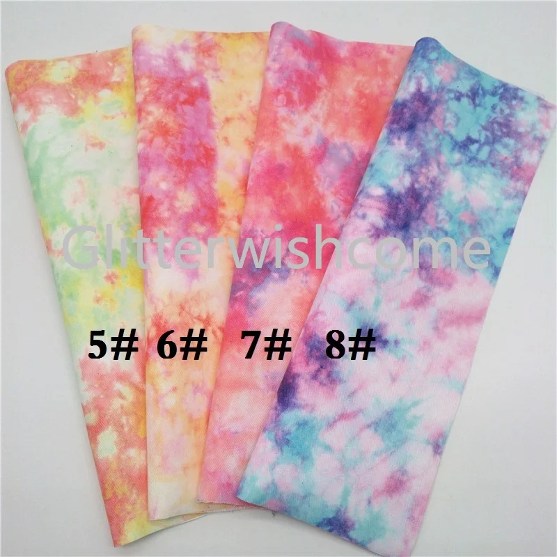 Glitterwishcome 21X29 см A4 Размер радужные цвета хлопчатобумажная ткань для бантов, GM587A