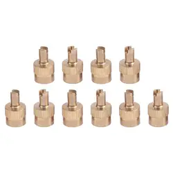 Copper Slotted Head Valve Stem Caps - 10PCS Dust Cover Set (10Pcs)