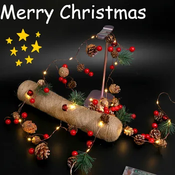 

2M Christmas Light 20 LED String Lights Creative Pine Cone Copper Wire Lights For Home Party Christmas Tree Light Festival Lamp