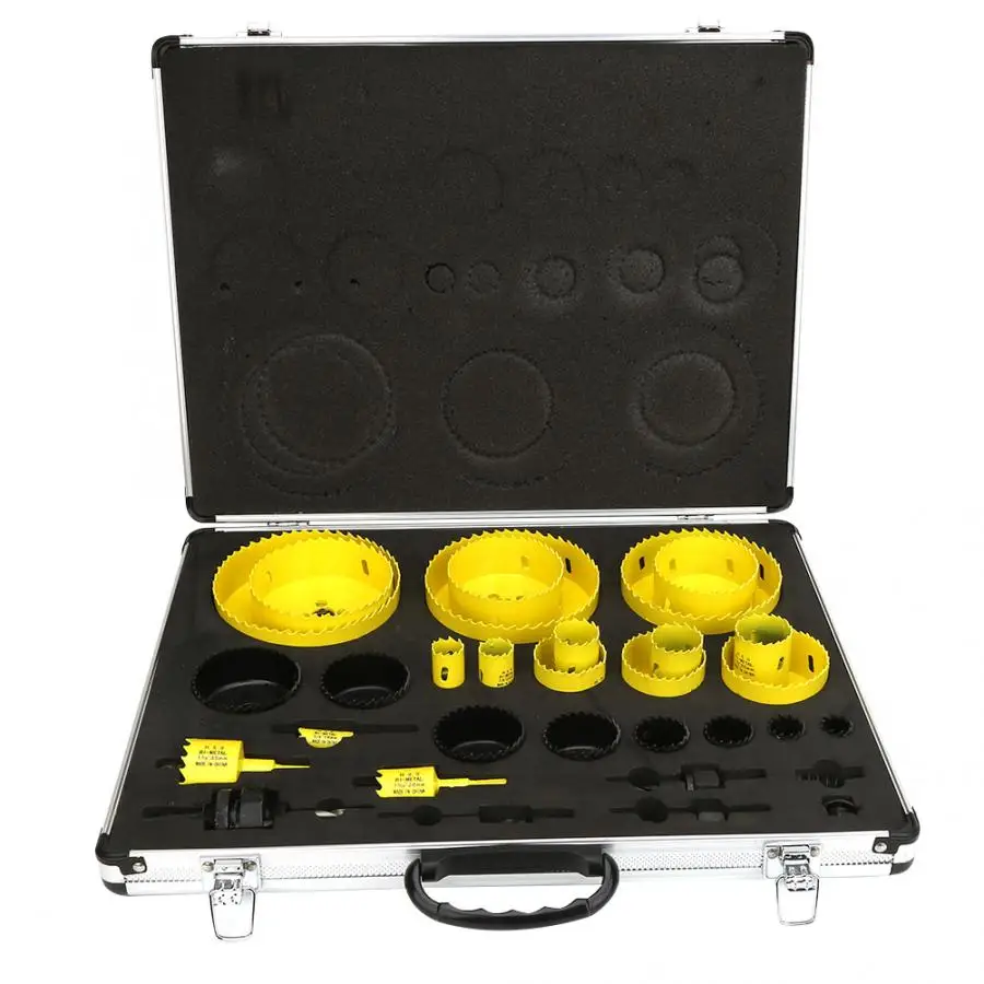 

31pcs Bi-metal Steel Hole Saw Set Cutters For Woodworking Drywall Ceiling Door Hole Cutter