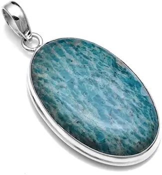 

Genuine Amazonite Pendant 925 Sterling Silver,54.2 mm,2SP0893