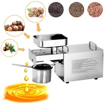 

110V/220V Cold/Heat commercial oil press machine huile de chanvre coconut Groundnut seeds squeeze oil machine extractor