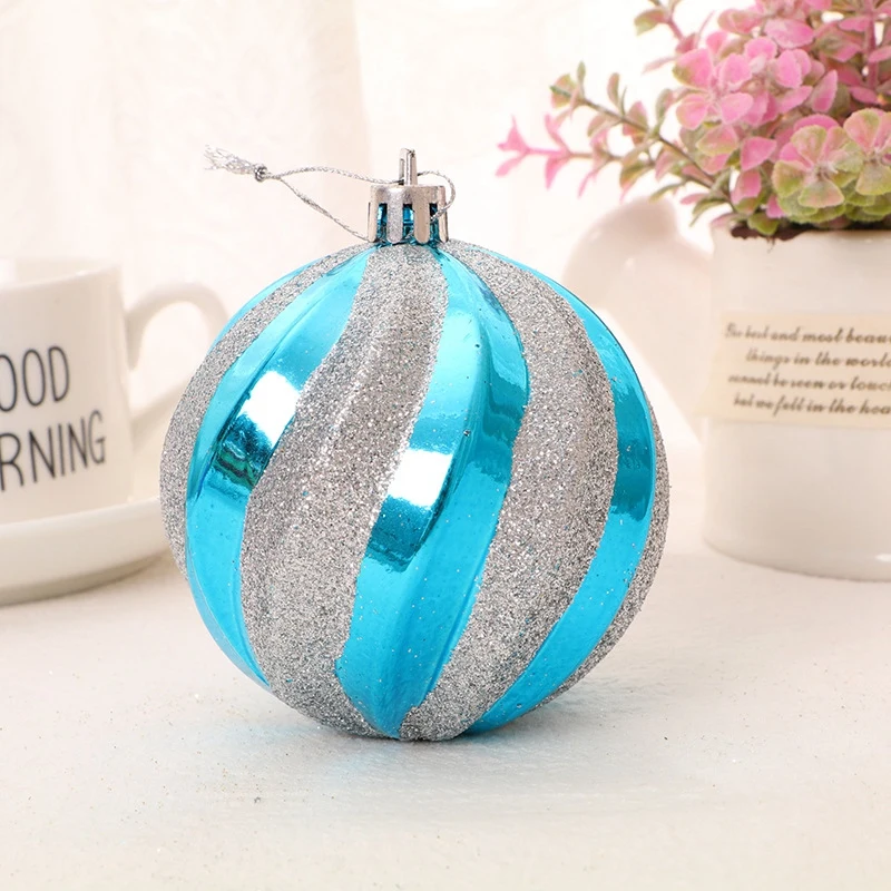 1 Set Christmas Tree Decor High Qulity White Gold Ball Ornament Bauble Party Hanging Ball for Home Christmas Decorations
