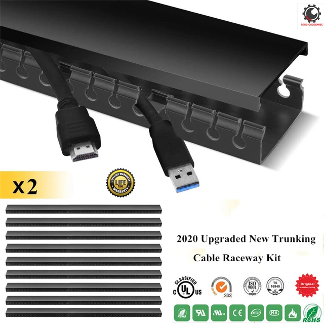 Channel Cable Management,desk Wire Manager,cable Trunking,tv Cable Routing  Slot,wall-mounted Cable Organizer,hide Wires Computer - Wiring Ducts -  AliExpress