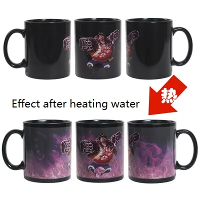 Japan Cartoon Luffy ZORO ONE PIECE Mugs With Cover Pure Color Thermos Mugs Cup Kitchen Tool Gift Q