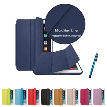 

for Apple Ipad 6 Air 2 Case Cover Full Body Protect Special Thin Flip Stent Magnetic Leather Case Smart Cover + Free Touch Pen