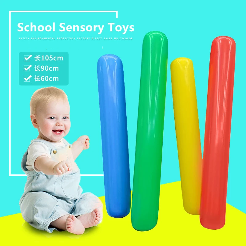 Large Air Rod Colorful Cheer Stick 105/90/60cm Inflatable Toys School Team Games Safety Party Kids Outdoor Sensory