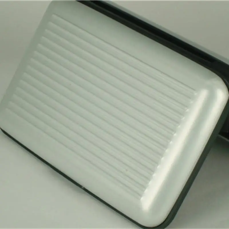 Жесткий Чехол кошелек с блокировкой банковских карт из алюминия и металла защита