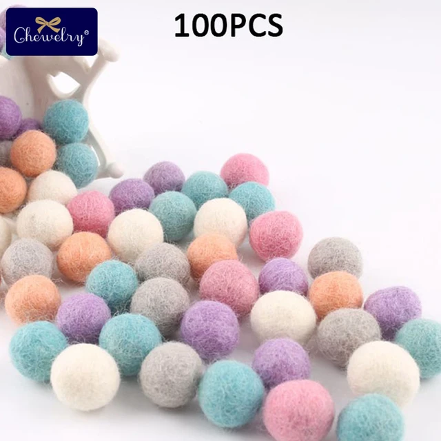100PCS 20mm 100% Wool Felt Balls DIY Balls Hanging Accessories Candy Color Pom Pom Ball For Kids Party Crafts Children's Toys 5