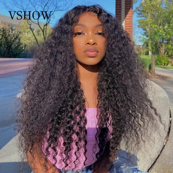 

VSHOW 13*4 Water Wave Lace Front Human Hair Wigs For Black Women Brazilian Remy Hair Pre Plucked With Baby Hair