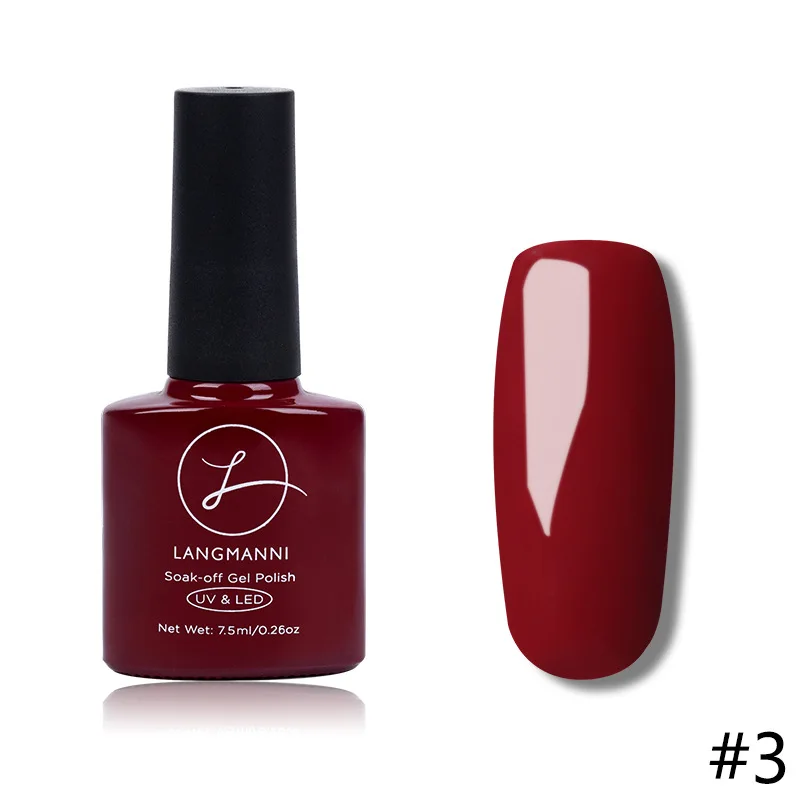 Nusx Gel Nail Polish Pure Color Semi Permanent Base Top Need UV LED Lamp Varnish Paint 3