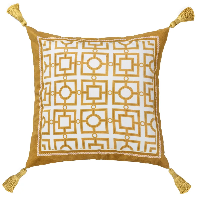 DUNXDECO Retro Luxury Velvet Chair Cushion Cover Decorative Pillow Case