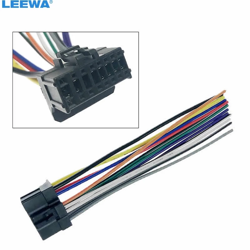 LEEWA – adaptateur de fil Radio à faisceau de 16 broches pour voiture, câble  d'alimentation, connecteur de câblage, pour Pioneer AVH-100 AVH200BT CD  Radop, ISO, # CA6477 - AliExpress