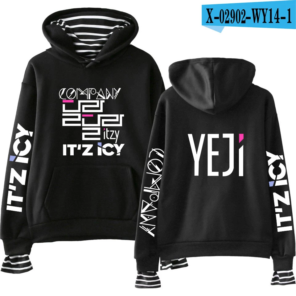 ITZY поддельные два предмета толстовка с капюшоном модные повседневные женские толстовки с капюшоном; сезон осень-зима эксклюзивная одежда в стиле хип-хоп 2XL - Цвет: 6