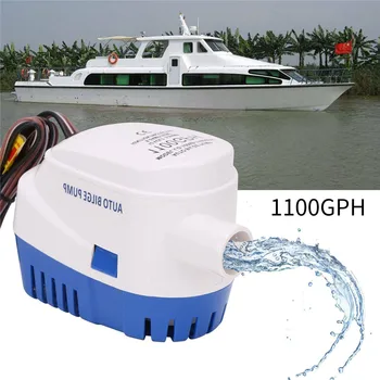 

12V Bilge Pump Automatic with Switch 1100GPH Electric Boat Yacht Submersible Fishing Camp Motor Bilge Pump Water Pump Houseboat