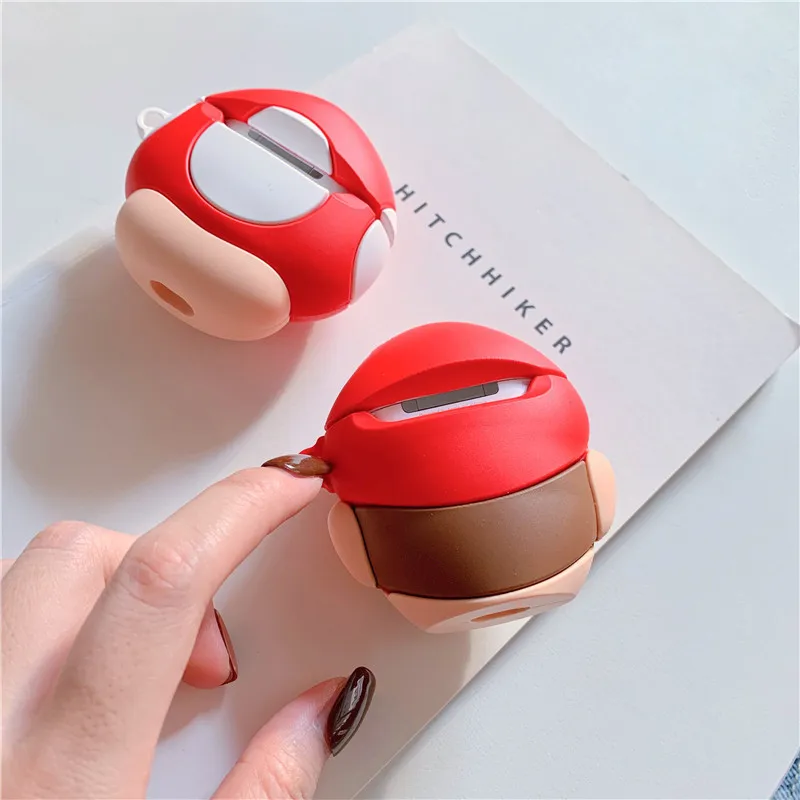 3D Силиконовый Забавный чехол с рисунком из мультфильма Супер Марио Bros чехол для Air Pods 1 2 Чехол для наушников для Apple Airpods силиконовый чехол s Funda
