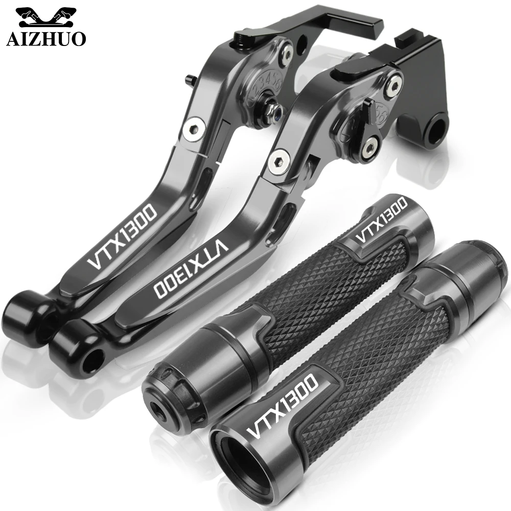 gray2 Тормозной рычаг сцепления CNC алюминиевые мотоциклетные ручки для HONDA VTX1300 VTX 1300 2003 2004 2005 2006 2007 2008 2009 2010 - Цвет: gray2
