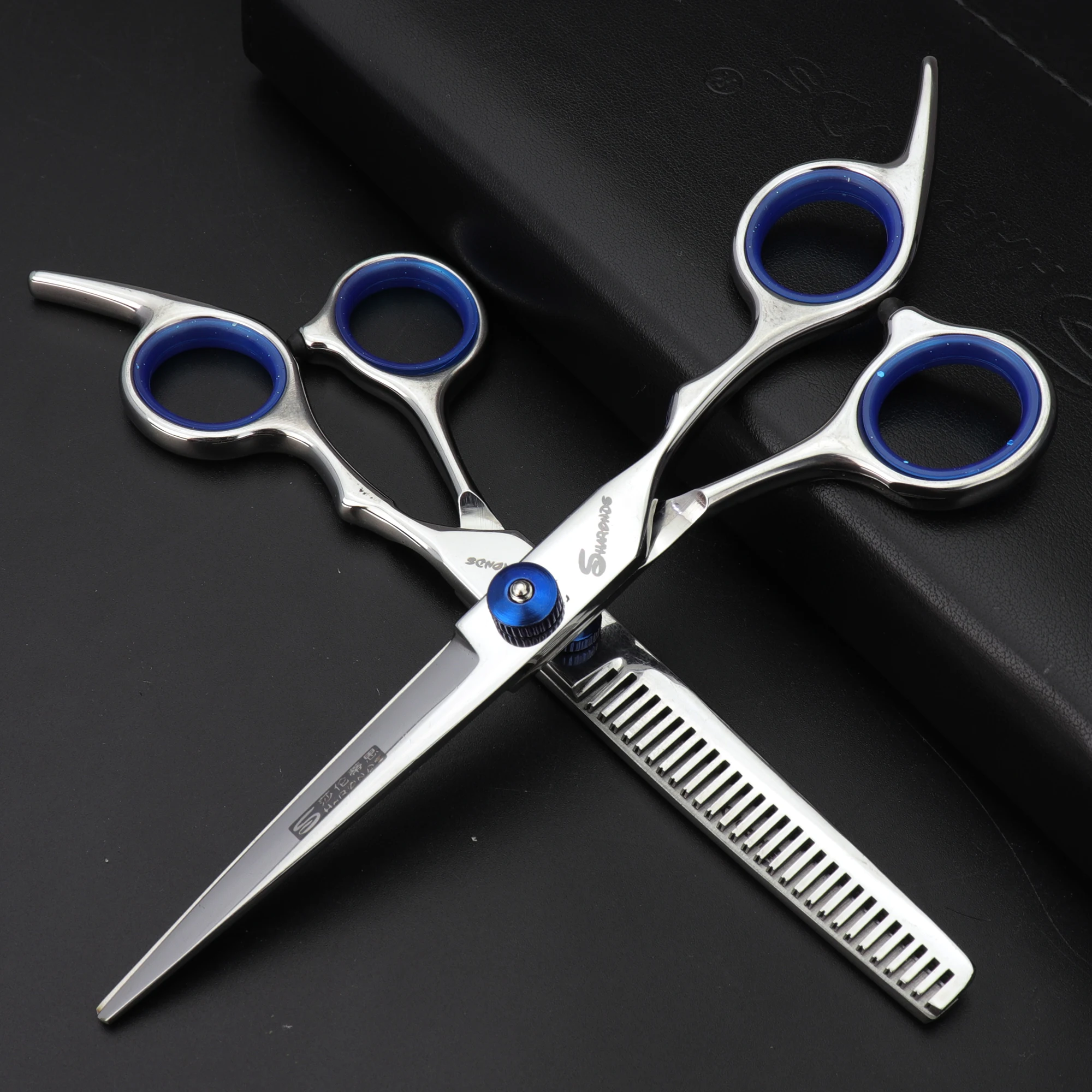 

6 inch Cutting Thinning Styling Tool Hair Scissors Stainless Steel Salon Hairdressing Shears Regular Flat Teeth Blades 4.9