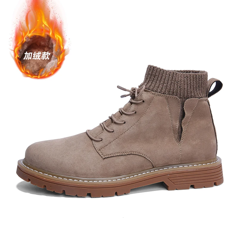 

2019 men's high shoes autumn and winter warm deodorant men's tide shoes snow boots Martin boots men's help new boots men's Marti