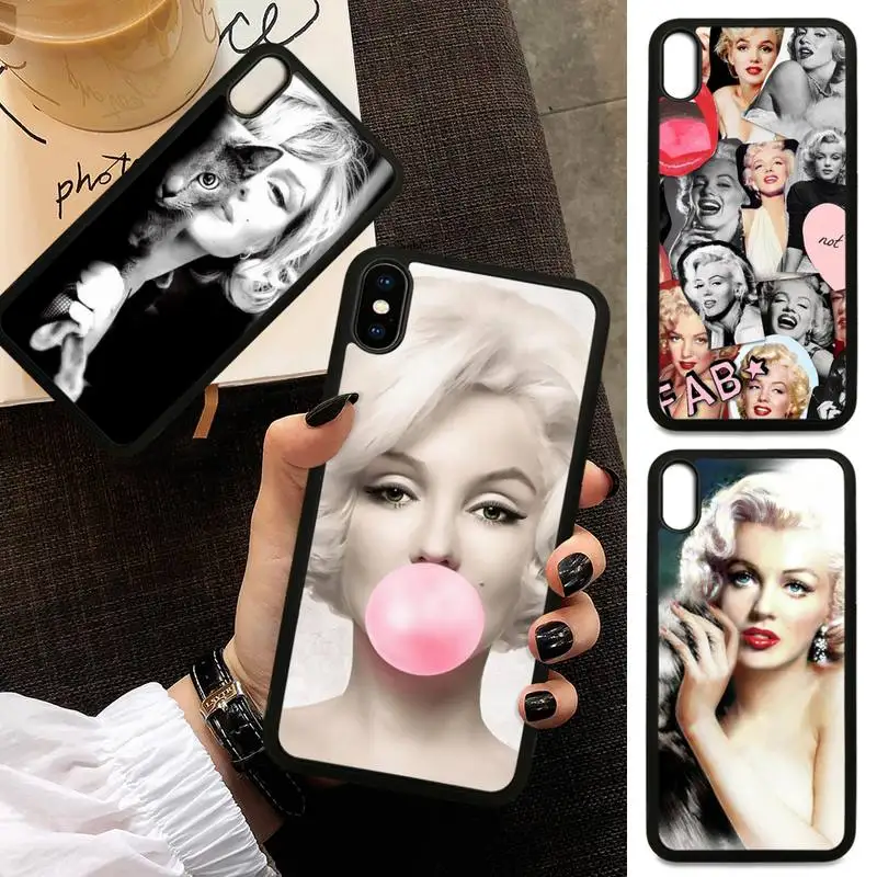 Высококачественный мягкий ТПУ Жесткий чехол для телефона Marilyn Monroe из