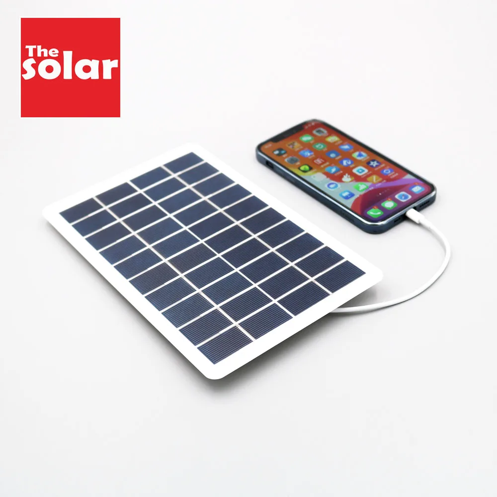 5W 6W 7.5W 10W 5V 6V Power bank Solar Panels Charger with USB Port
