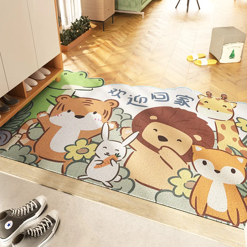 

Pvc Entrance Doormats Welcome Carpets Cartoon Animals Rugs For Home Bathroom Living Room Door Floor Mat Stair Hallway Non-Slip