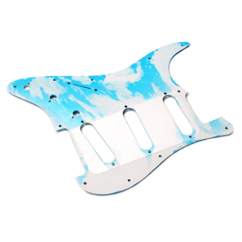 ПВХ Одиночная катушка Pickguard звукосниматели кожух набор для Fender Stratocaster электрогитара Strat(GSSS16) голубое небо и облако шаблон