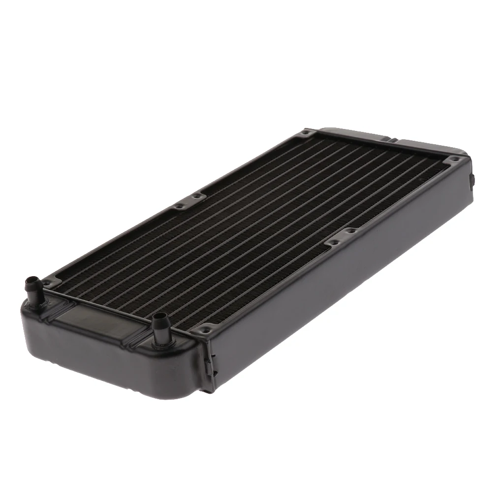 Aluminum Radiator, 12Pipe Heatsink Cooler Cooling Kit, Computer Water Liquid Heat Exchanger Mount (240mm)